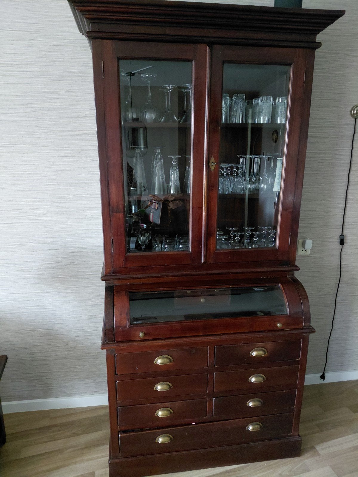 mahoniehouten buffetkast, Huis en Inrichting, Ophalen, Gebruikt, 100 tot 150 cm, 200 cm of meer
