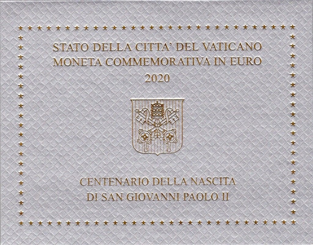 2 Euro Vaticaan 2020 in BU Blister - Paus Johannes Paulus II, Postzegels en Munten, Munten | Europa | Euromunten, Verzenden, Vaticaanstad