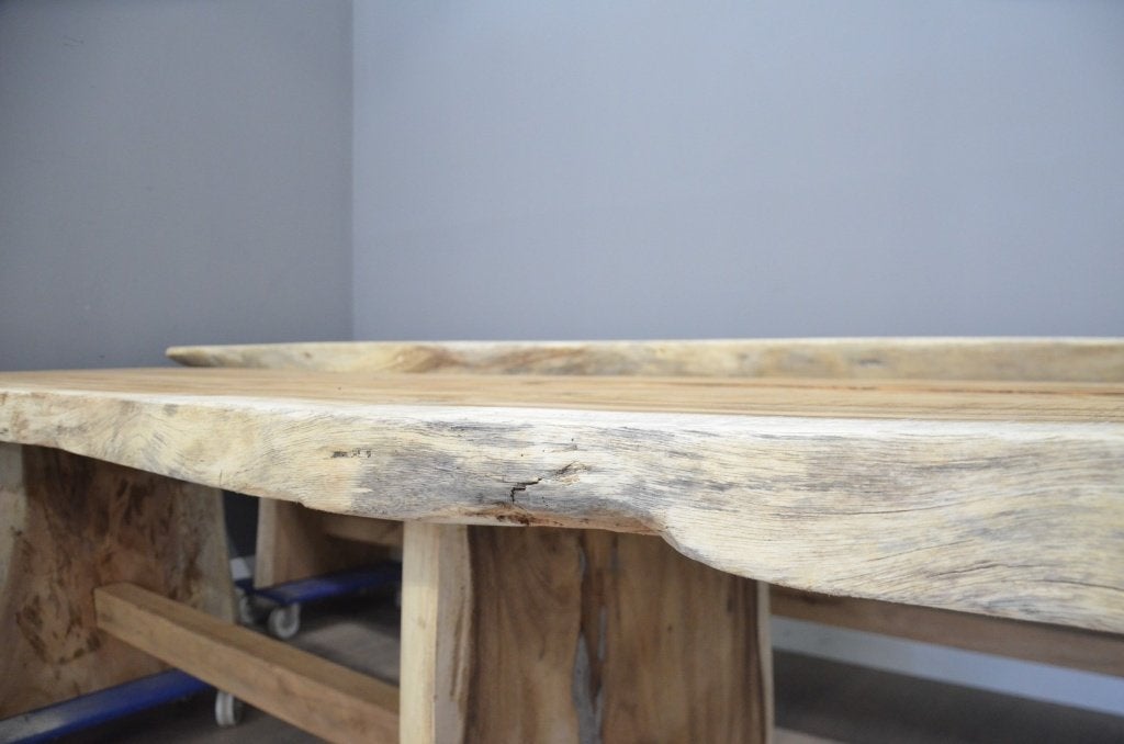 Boomstamtafel 320 cm suar -BT 226 – 3,2 meter boomstamtafel, Ophalen of Verzenden, Nieuw, Hout