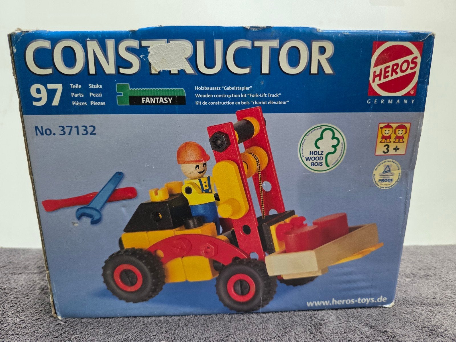 Herros Constructor 37132 Houten Bouwset Vorkheftruck, Kinderen en Baby's, Ophalen of Verzenden, Zo goed als nieuw, Overige merken