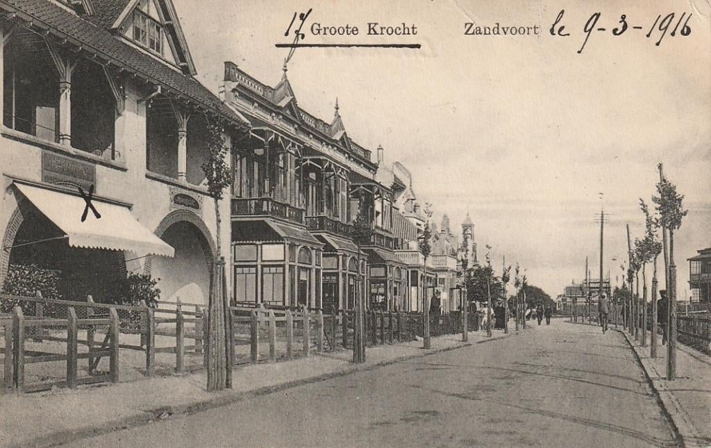 Zandvoort Groote krocht  1916, Ophalen of Verzenden, Voor 1920, Gelopen, Noord-Holland