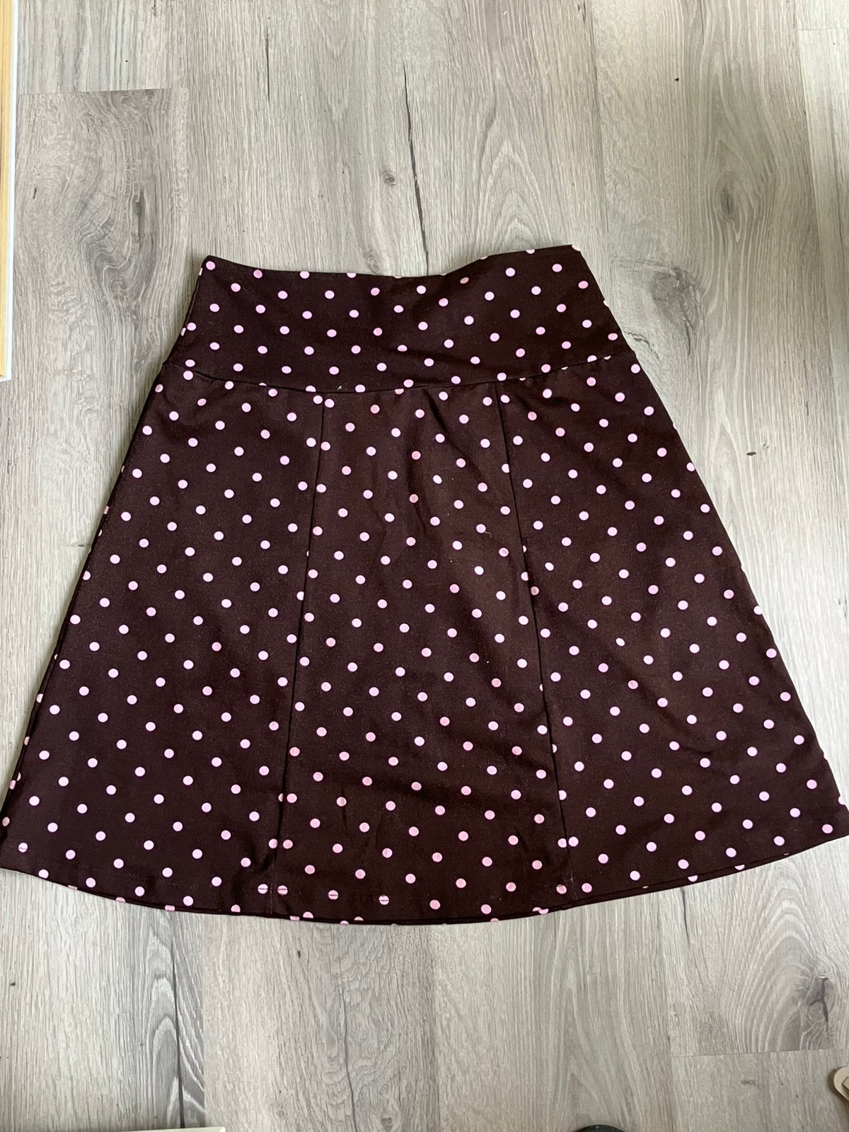 Bruin roze polkadot rokje king louie maat M, Maat 38/40 (M), Bruin, Verzenden, Zo goed als nieuw
