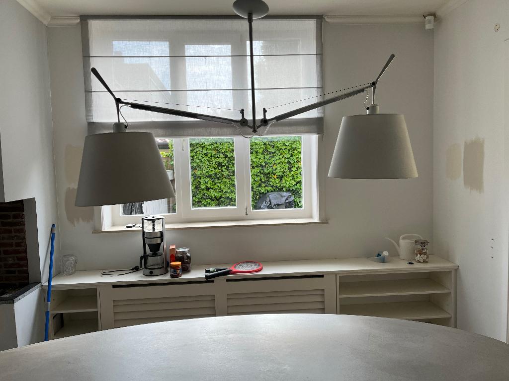 Hanglamp Artemide Tolomeo Basculante duo, Ophalen, Zo goed als nieuw, Stof, 75 cm of meer