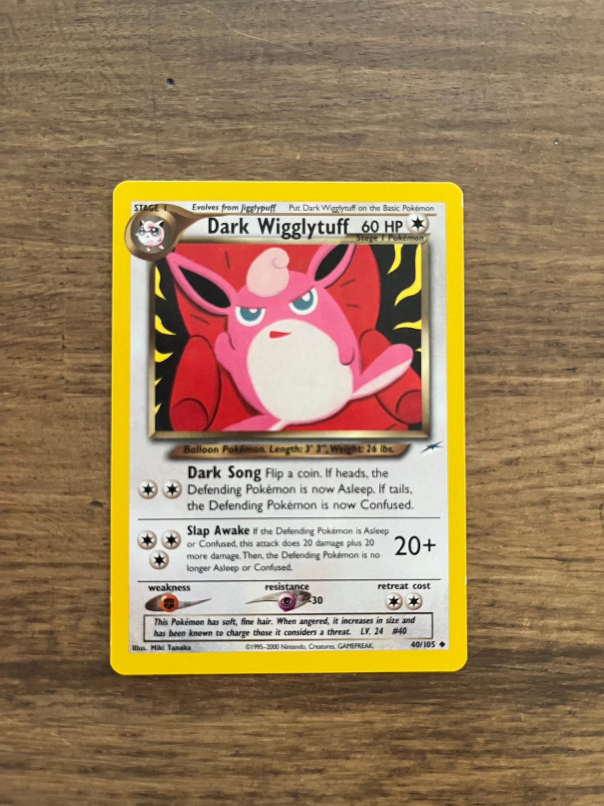 Dark Wigglytuff 40/105 - Neo Destiny, Ophalen of Verzenden, Zo goed als nieuw, Losse kaart