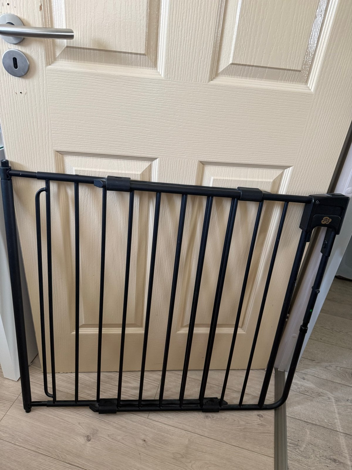 Zwart metalen veiligheidshekje voor kinderen/huisdieren, Ophalen, Gebruikt, Klemhekje, Metaal of IJzer