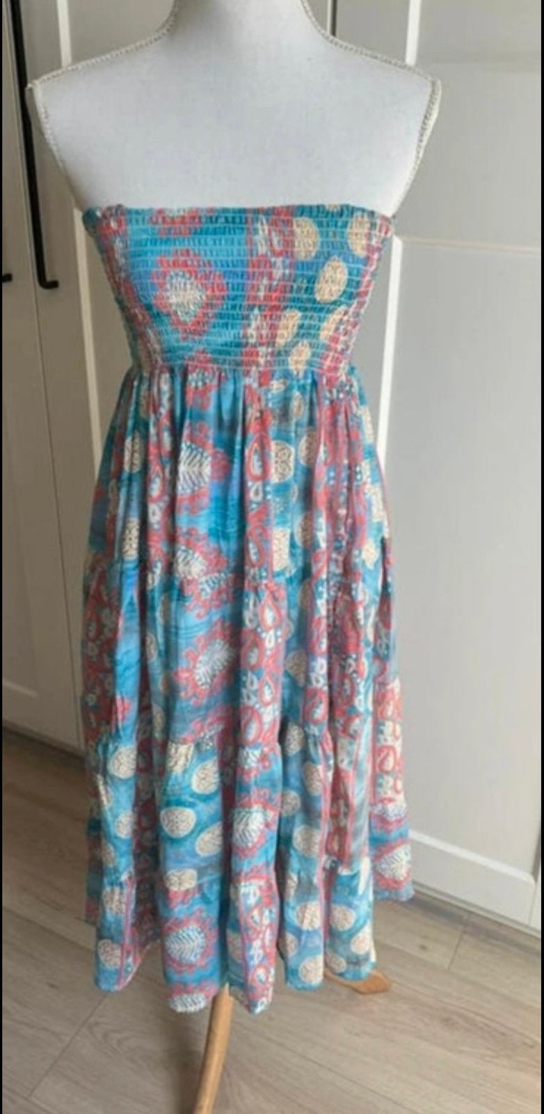 Jurk/rok, Kasturi, 100% silk, 36, Ophalen of Verzenden, Zo goed als nieuw, Maat 36 (S), Onder de knie