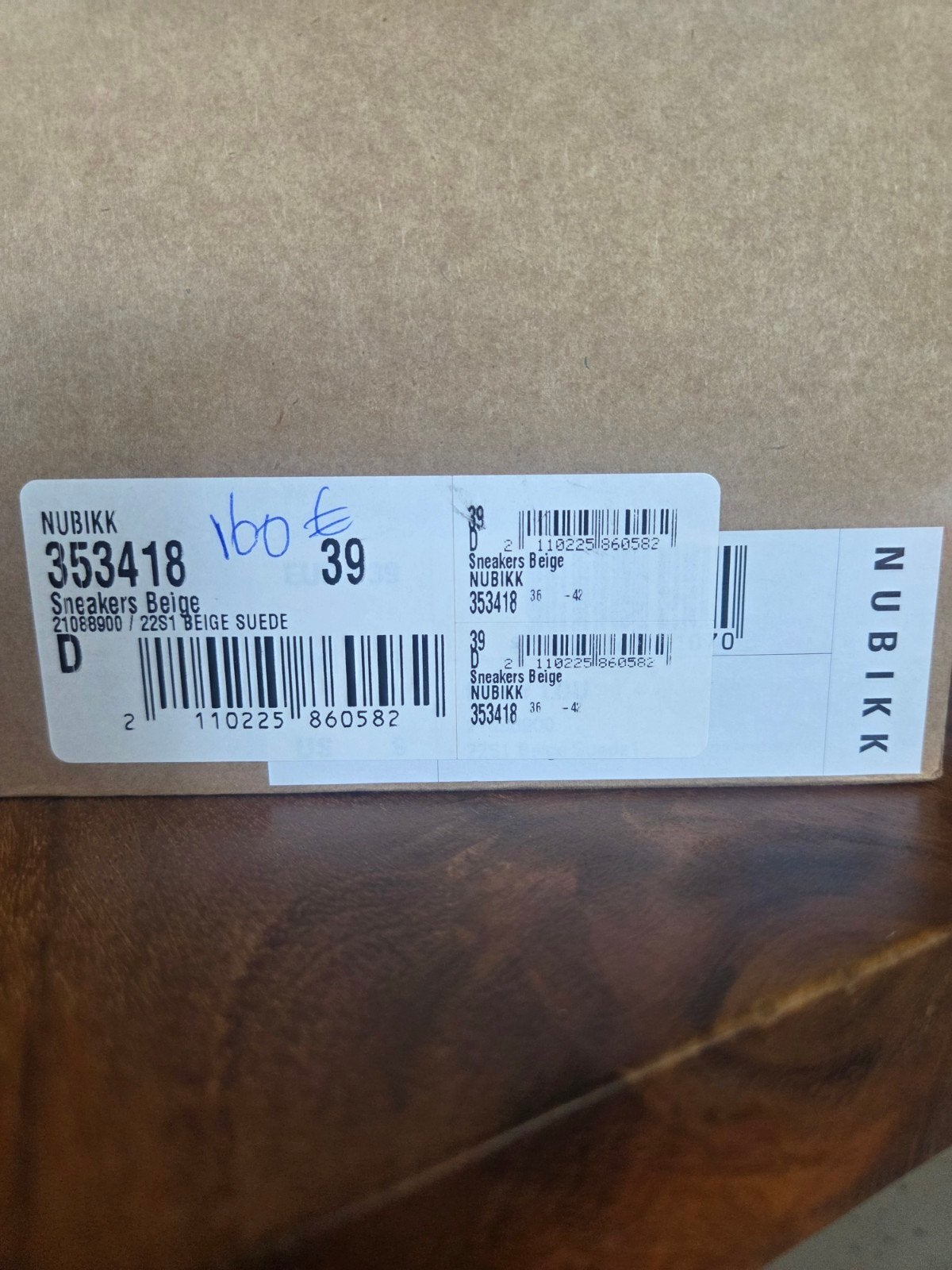 Nieuwe Nubikk Sneakers Beige Suède Maat 39, Ophalen of Verzenden