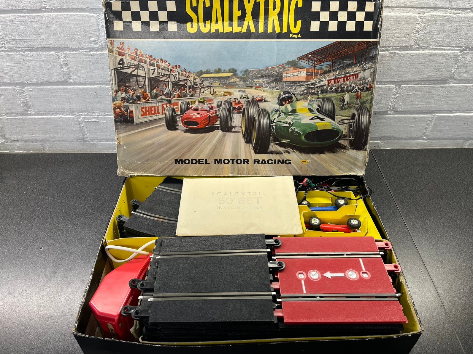 Scalextric Slot Car Set ‘50’ vintage racebaan OVP, Ophalen, Zo goed als nieuw, Elektrisch, Overige merken