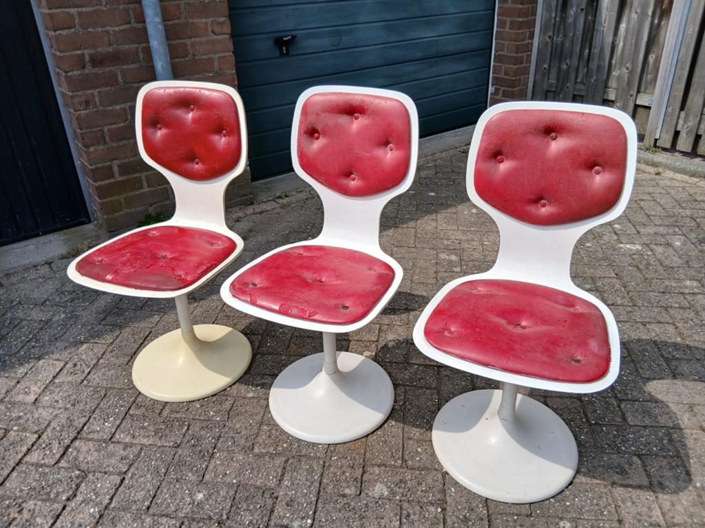 Tulp draaistoelen Tulip Space Age Erzeugnis Lusch DDR, Huis en Inrichting, Ophalen, Gebruikt, Tulp Tulip retro DDR jaren 50 60 70