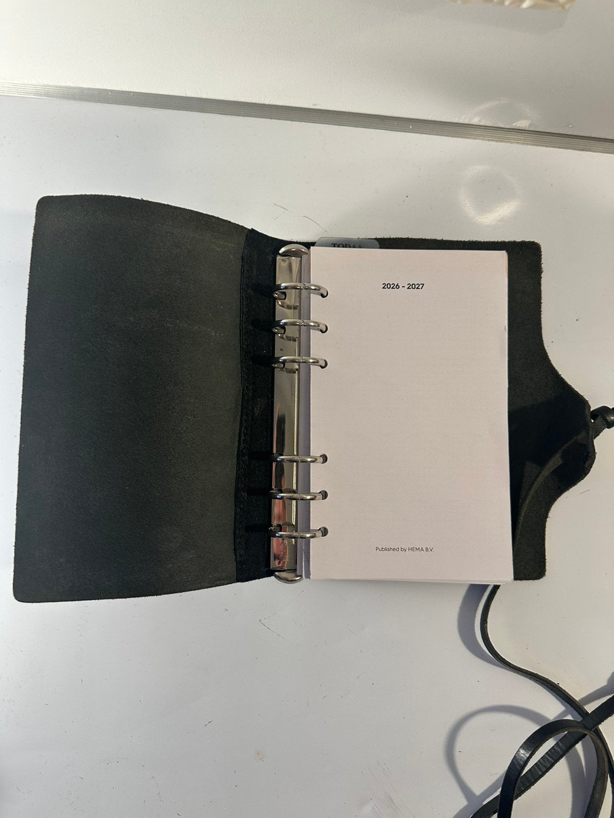 Freddia Bretoniere leren A6 agenda compleet zwart, Diversen, Agenda's, Ophalen of Verzenden, Zo goed als nieuw