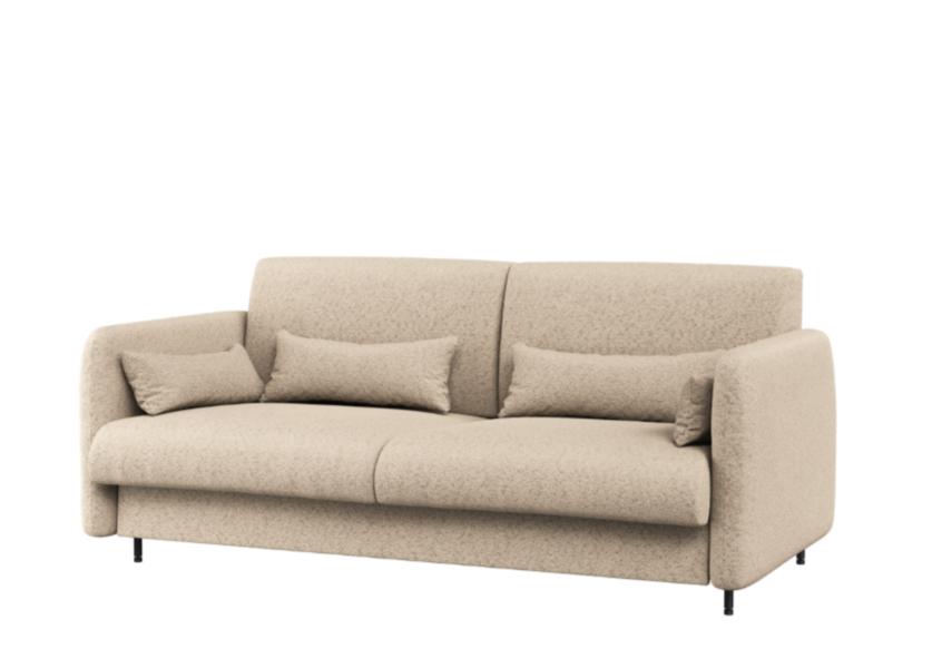 Concept bank (voor opklapbed verticaal 160 cm) - Beige boucl, Niet ingevuld, Niet ingevuld, Niet ingevuld