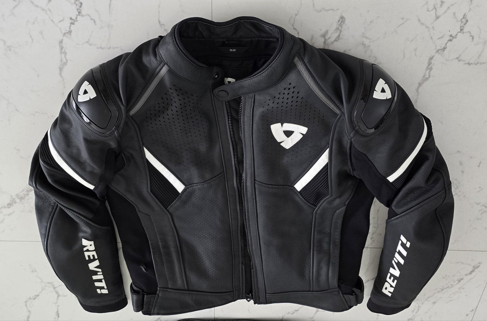 Rev'it! leren combipak (jas en broek) - Maat 52, Motoren, Kleding | Motorkleding, Ophalen of Verzenden