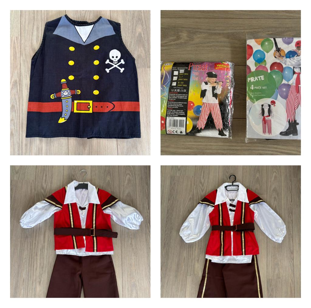 5 x piratenpak kind voor een leuk feestje, Verzenden, Gebruikt, Jongen of Meisje
