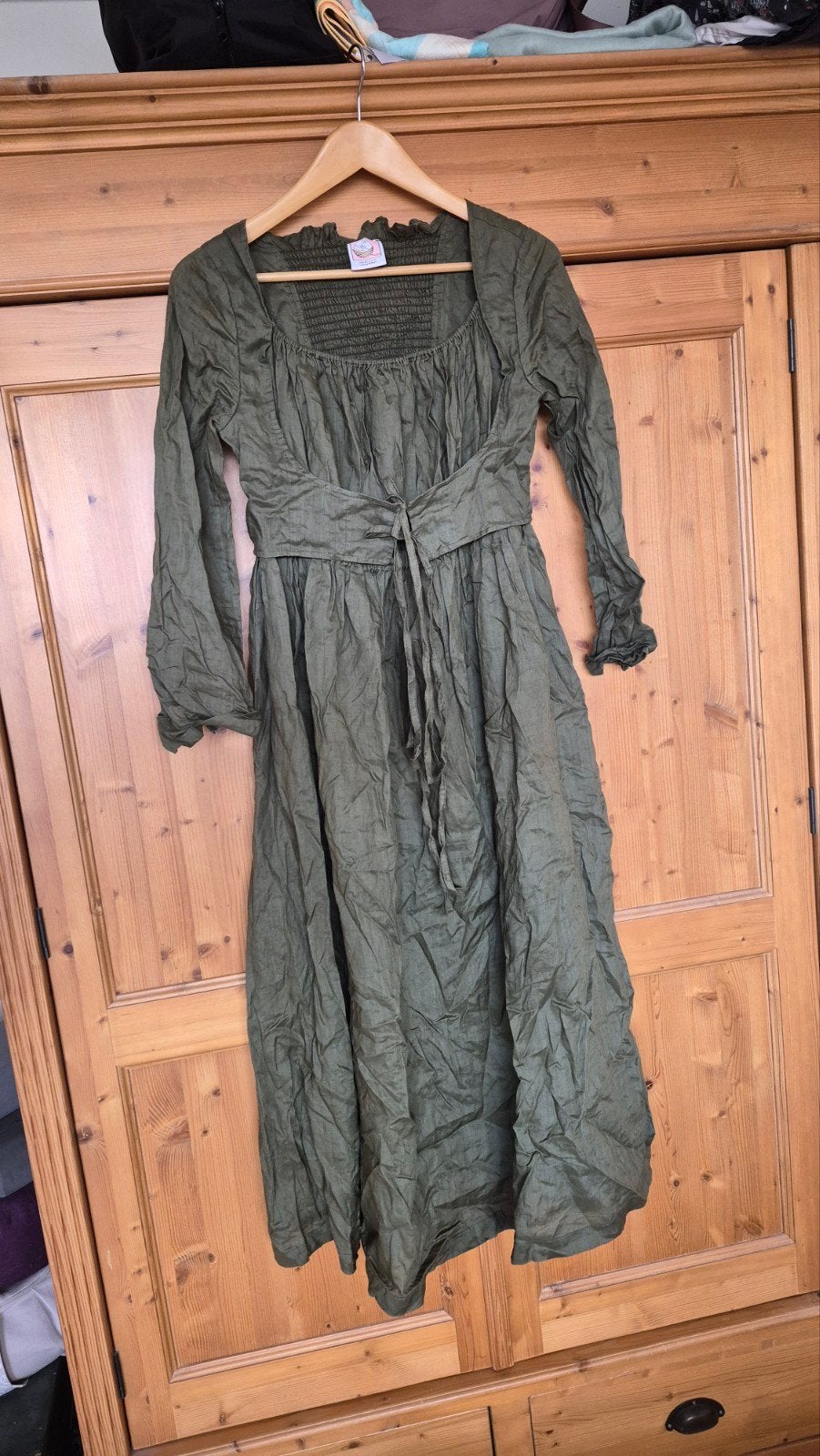 Linennaive jurk maat M, Kleding | Dames, Maat 38/40 (M), Ophalen of Verzenden, Zo goed als nieuw, Onder de knie