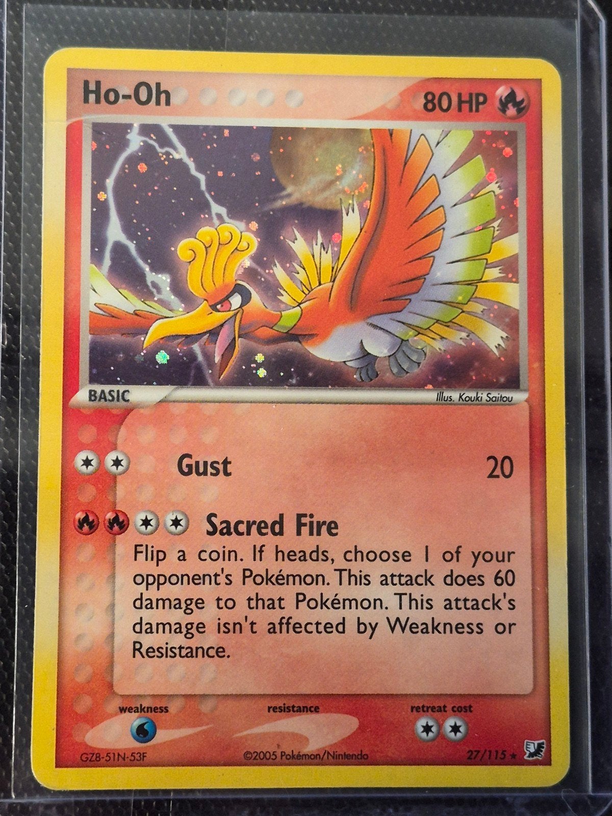 Ho-Oh Pokémon Kaart - EX Deoxys Set (2005), Hobby en Vrije tijd, Verzamelkaartspellen | Pokémon, Ophalen of Verzenden, Zo goed als nieuw
