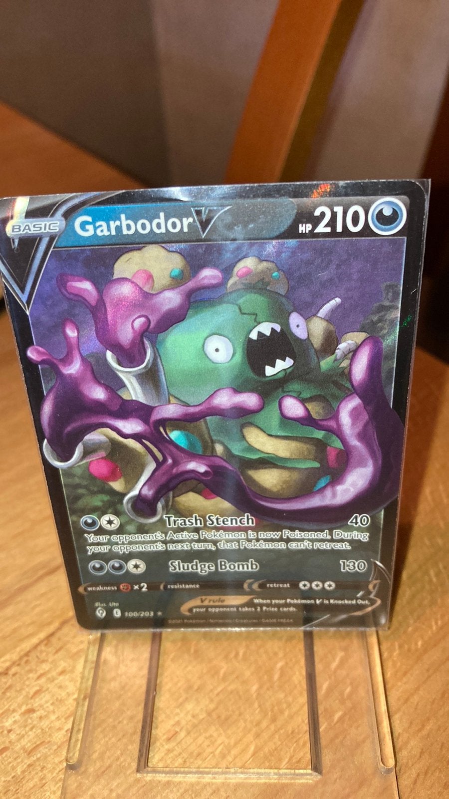 Pokemon Garbodor V 100/203 Evolving Skies 3,00 euro, Ophalen of Verzenden, Zo goed als nieuw