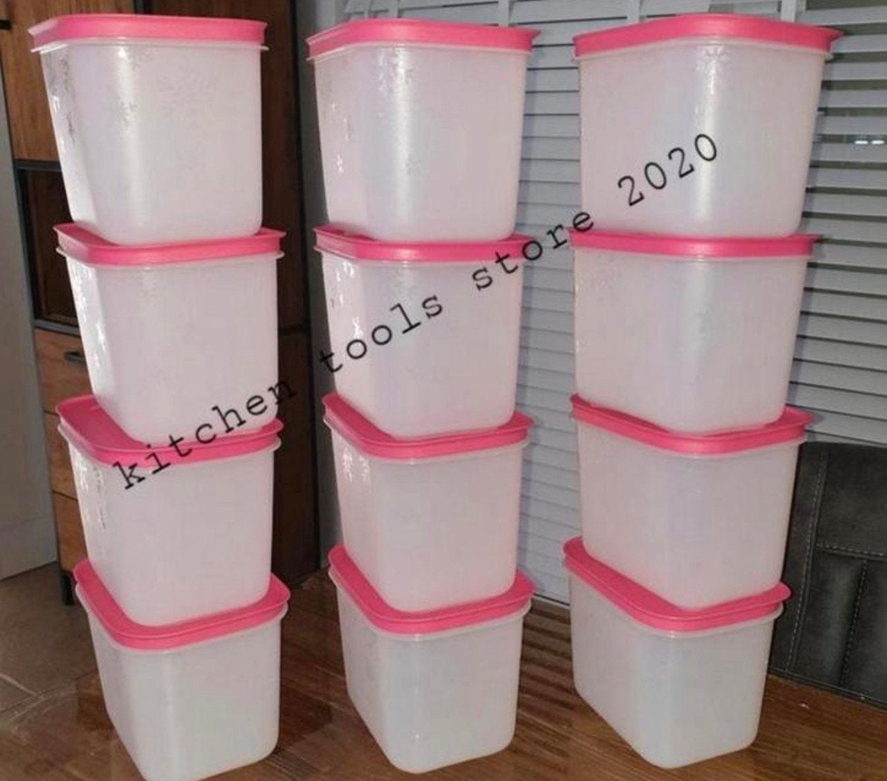 Nieuwe Tupperware Diepvries doos igloo Alaska set 4x 1,1L, Overige kleuren, Nieuw, Ophalen of Verzenden, Bak of Kom