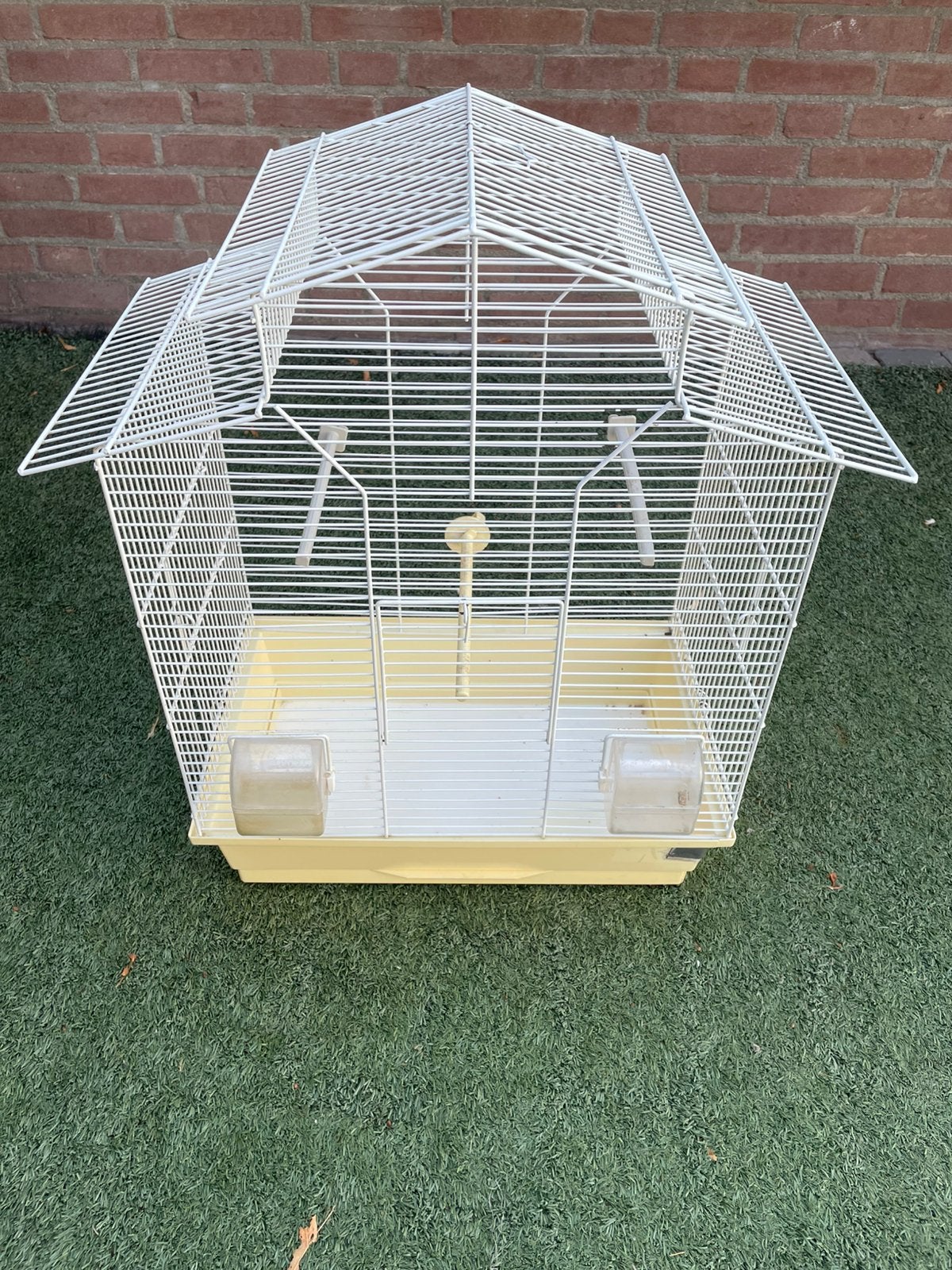 Vogelkooi met of zonder parkiet, Ophalen, Gebruikt, Metaal, Vogelkooi