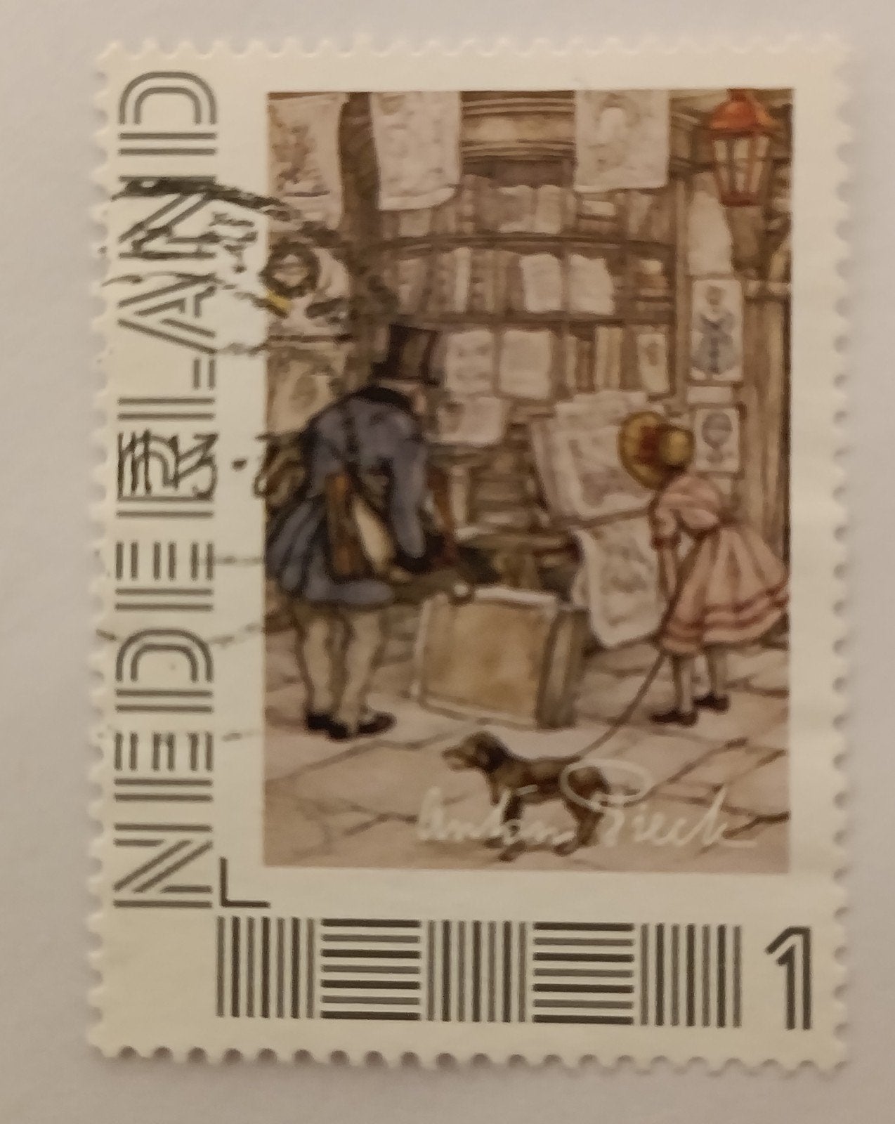 Persoonlijke postzegel met illustratie 'De Boekenkraam', Ophalen of Verzenden