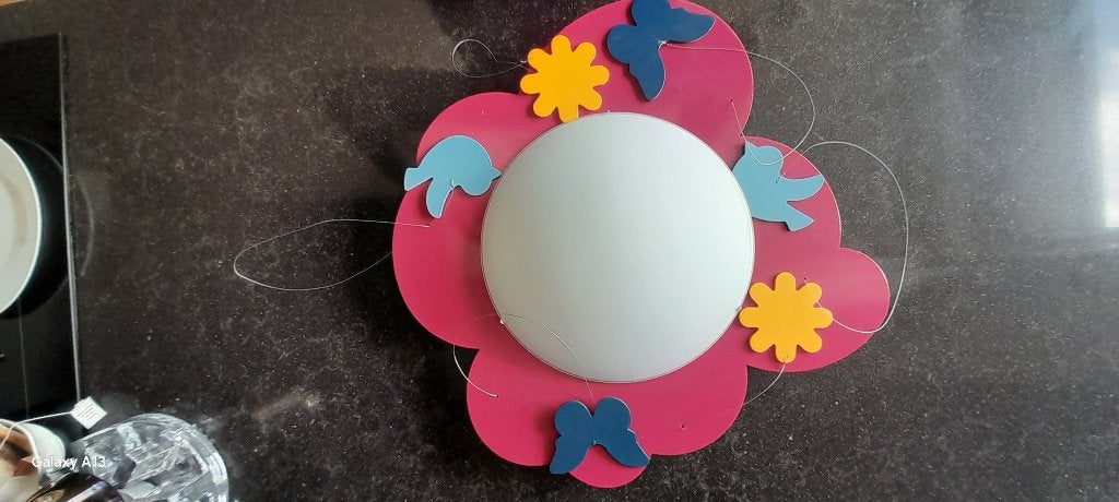 Plafonnière junior, Modern, Zo goed als nieuw, 45 cm, Glas