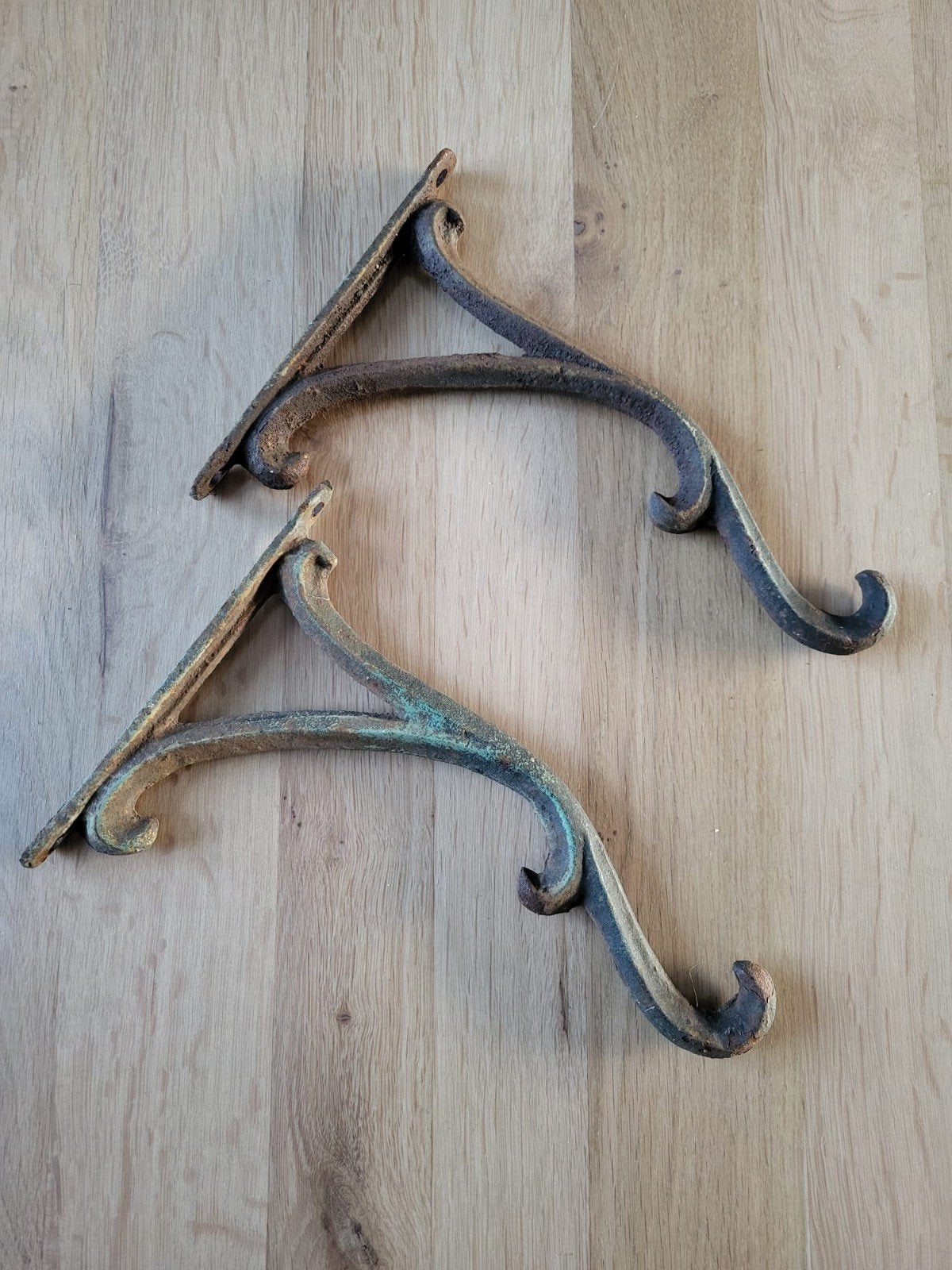 Set van 2, jaren '30 bloempot hangers -, Vintage, Gebruikt, Meerkleurig, Ophalen of Verzenden