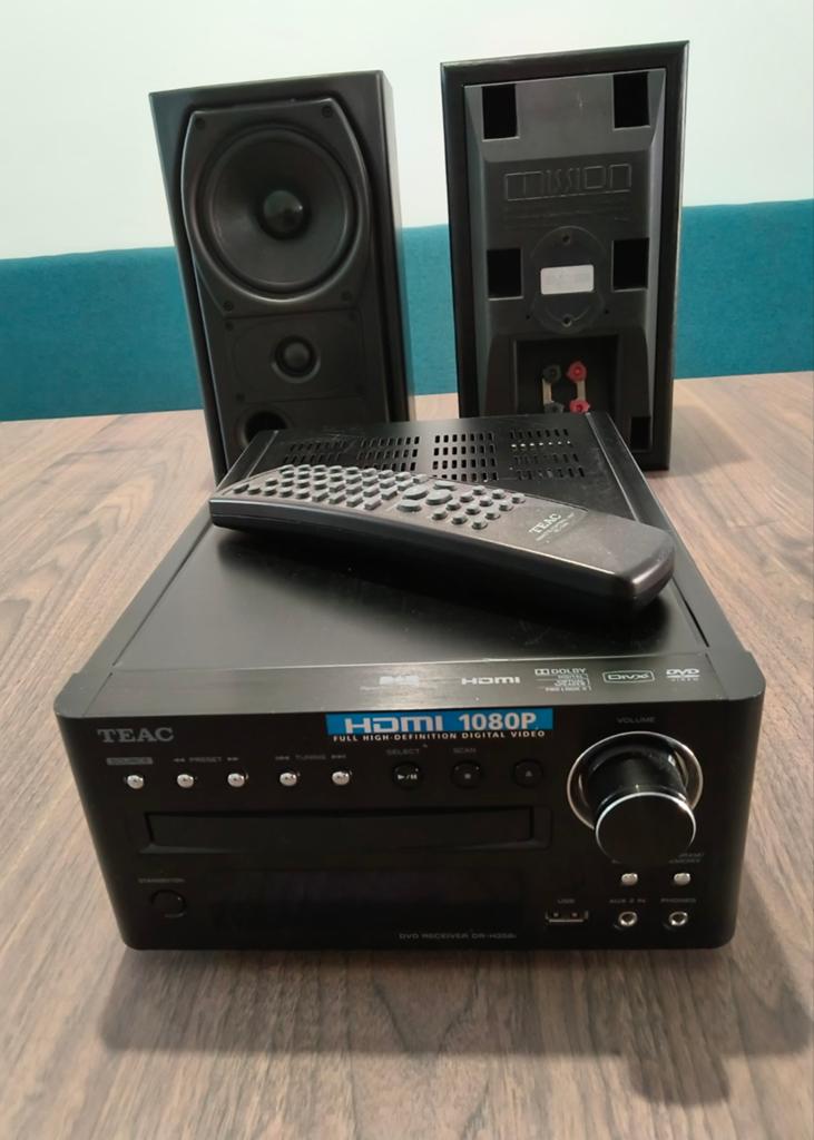 Te Koop DVD Receiver set, Teac DR-H358i & Mission speakers, Audio, Tv en Foto, Stereo-sets, Overige merken, Gebruikt, Tuner of Radio