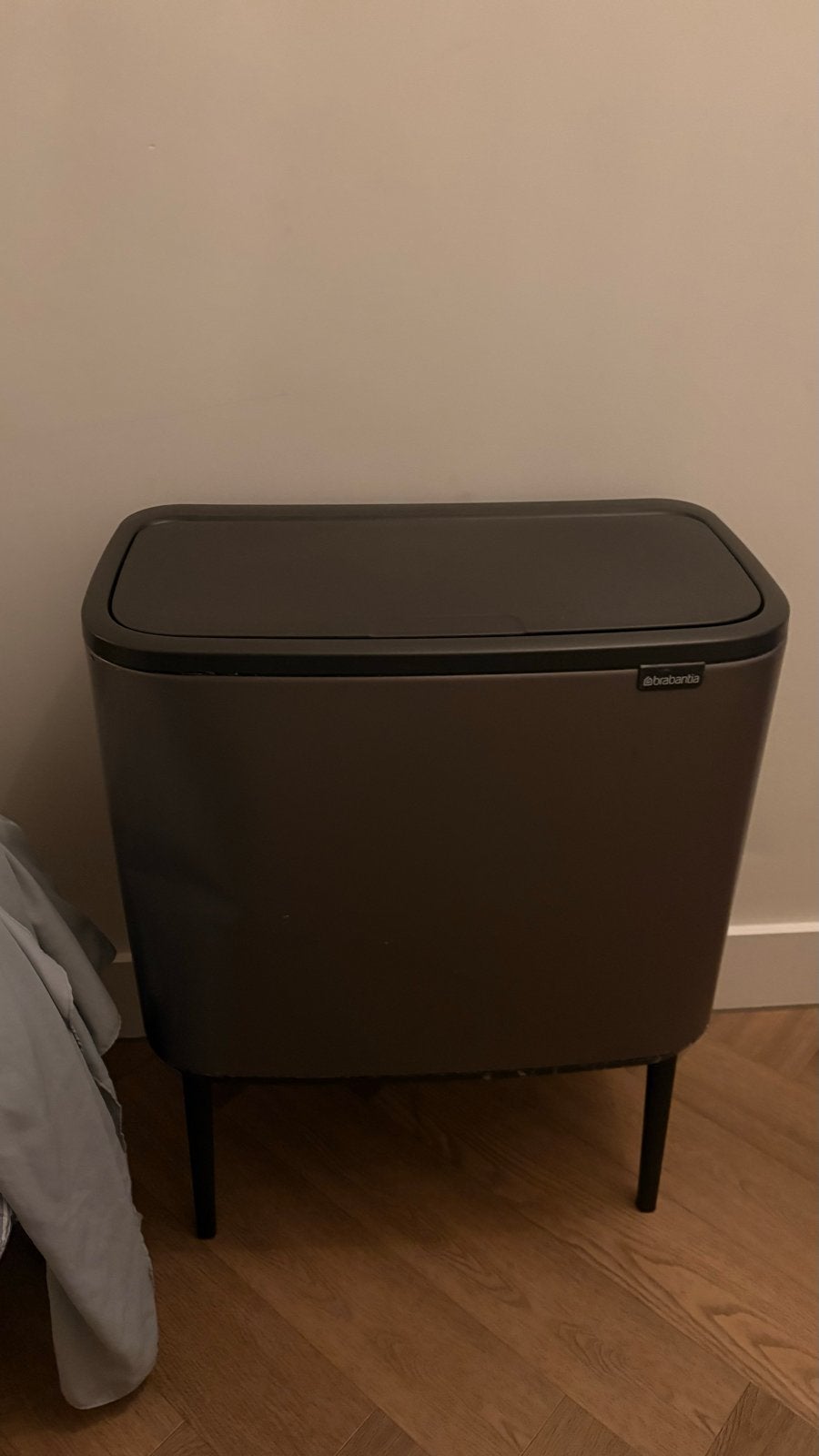 Brabantia Bo Touch Bin Hi 2x30L - Matt Steel Fingerprint Pro, Ophalen, 40 liter of meer, Zo goed als nieuw, 75 – 100