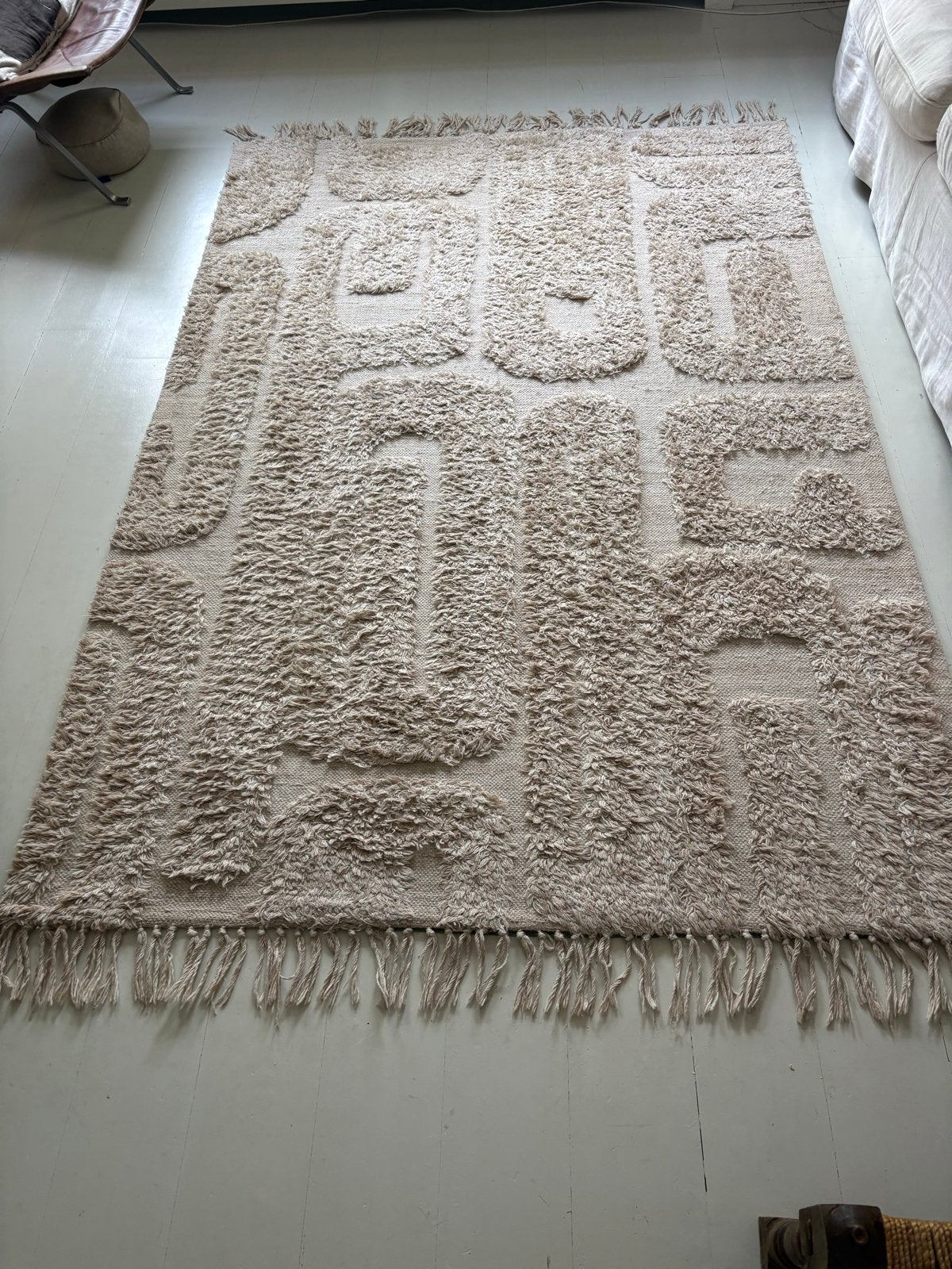 HKliving Getuft Vloerkleed Limestone 160x230cm, Beige, 150 tot 200 cm, 200 cm of meer, Ophalen of Verzenden