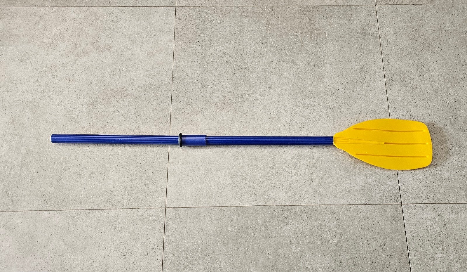 Verstelbare peddel voor boot of kajak - Blauw/Geel, Watersport en Boten, Peddels, Ophalen of Verzenden, Gebruikt