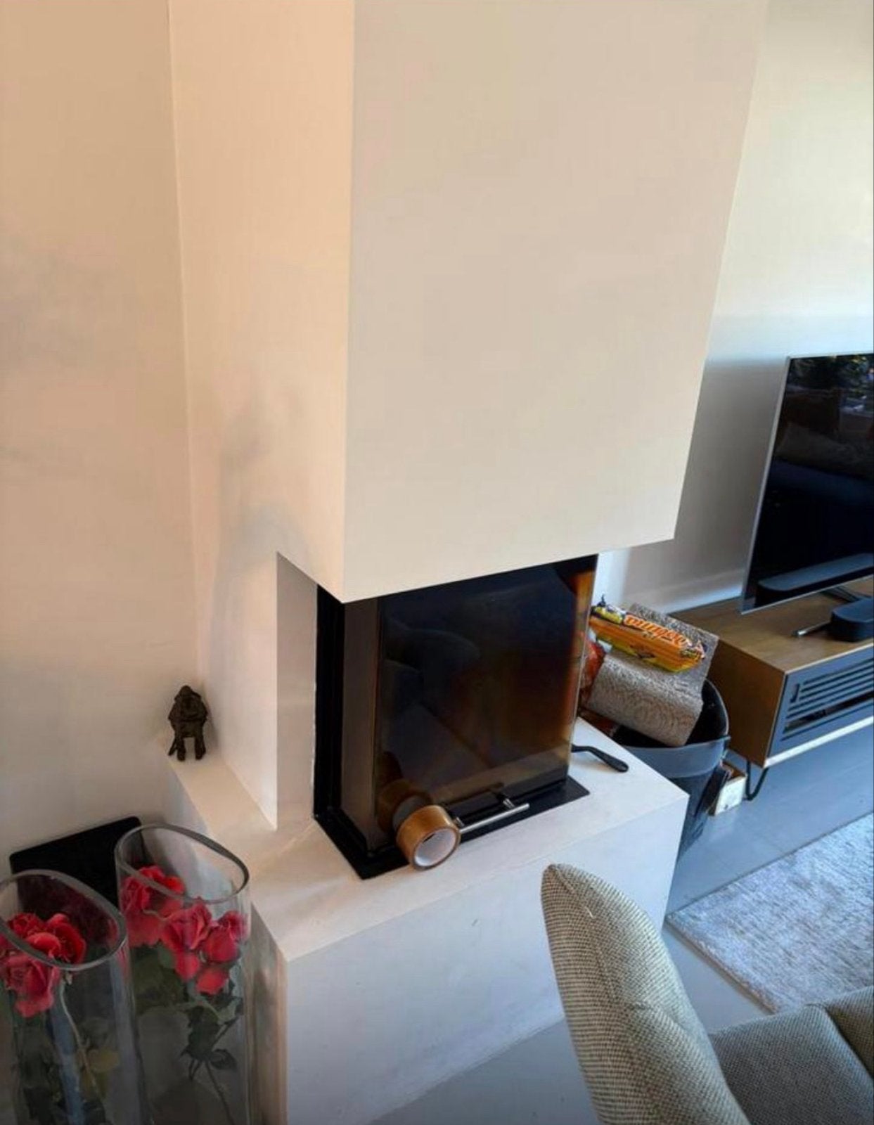 Spartherm Linear mini 3 zijden zicht - Houthaard A+, Houtkachel, Ophalen of Verzenden, Zo goed als nieuw, Inbouw