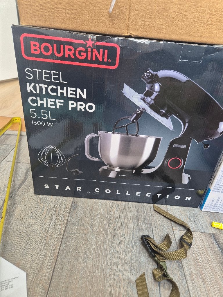 Bourgini keukenmachine 1800W NIEUW, 4 liter of meer, Ophalen, Nieuw, 3 snelheden of meer