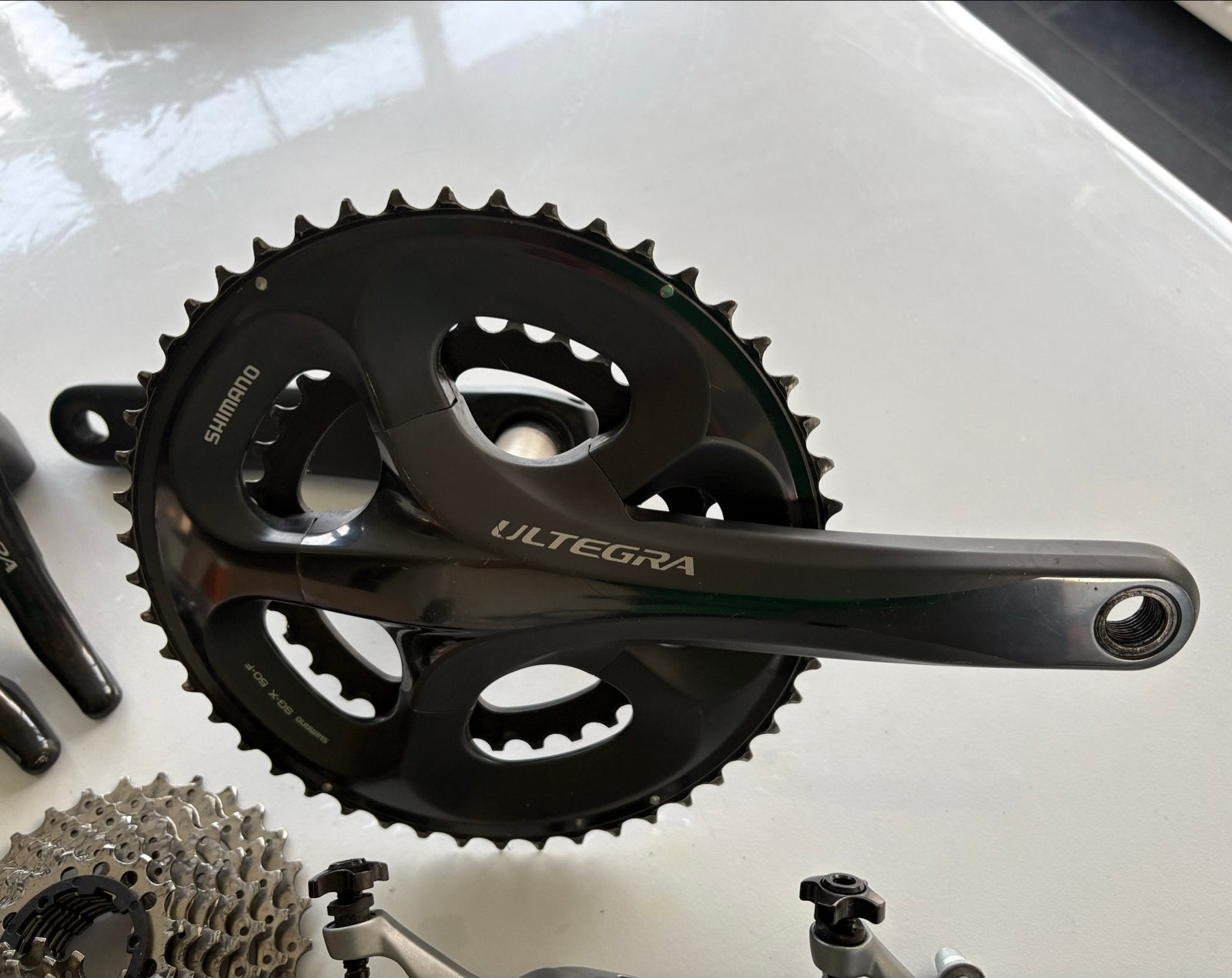 Shimano Ultegra 6700 Groepset voor Velgremmen 10 Speed, Gebruikt, Overige typen, Ophalen of Verzenden, Aluminium