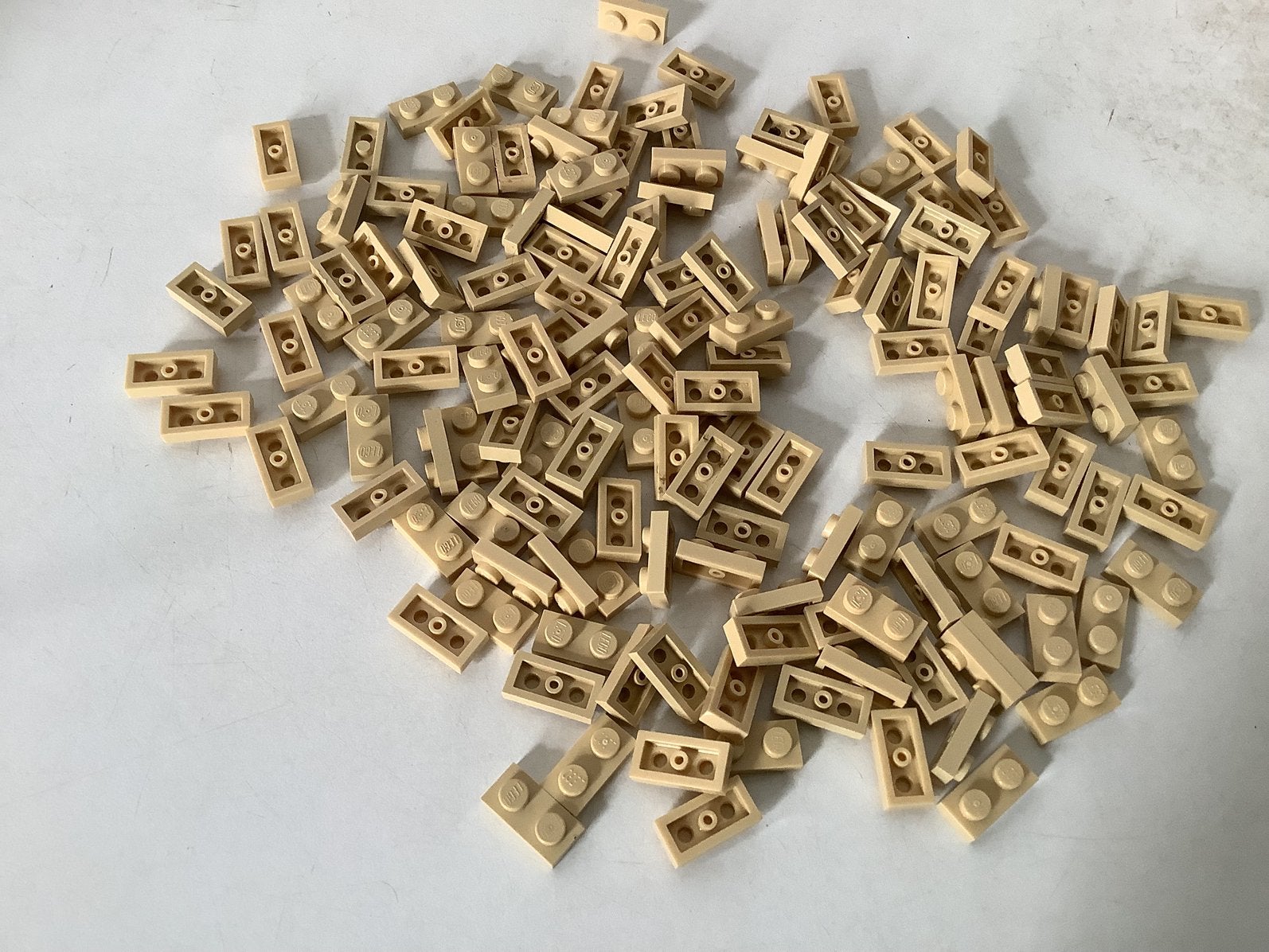 Lego plaat 1x2 beige, Ophalen of Verzenden, Gebruikt, Losse stenen, Lego