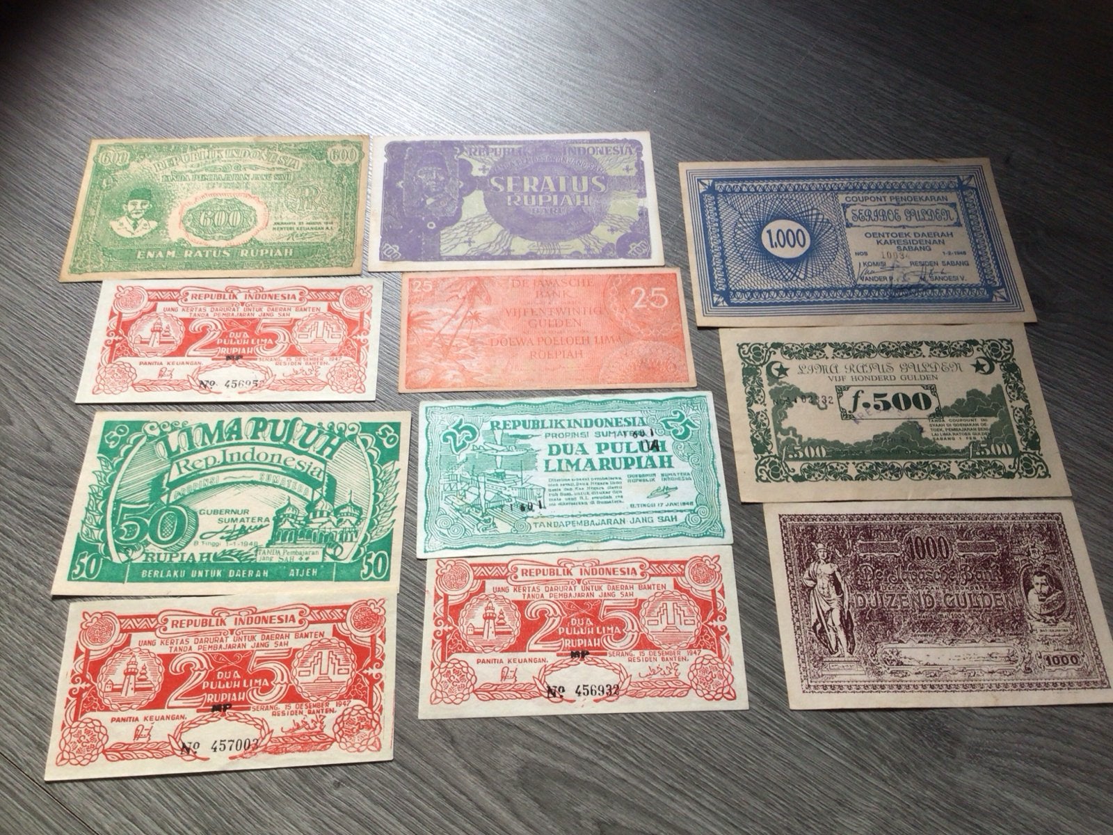 Diverse oude Indonesische bankbiljetten - oude vervalsingen, Ophalen of Verzenden, Zuidoost-Azië