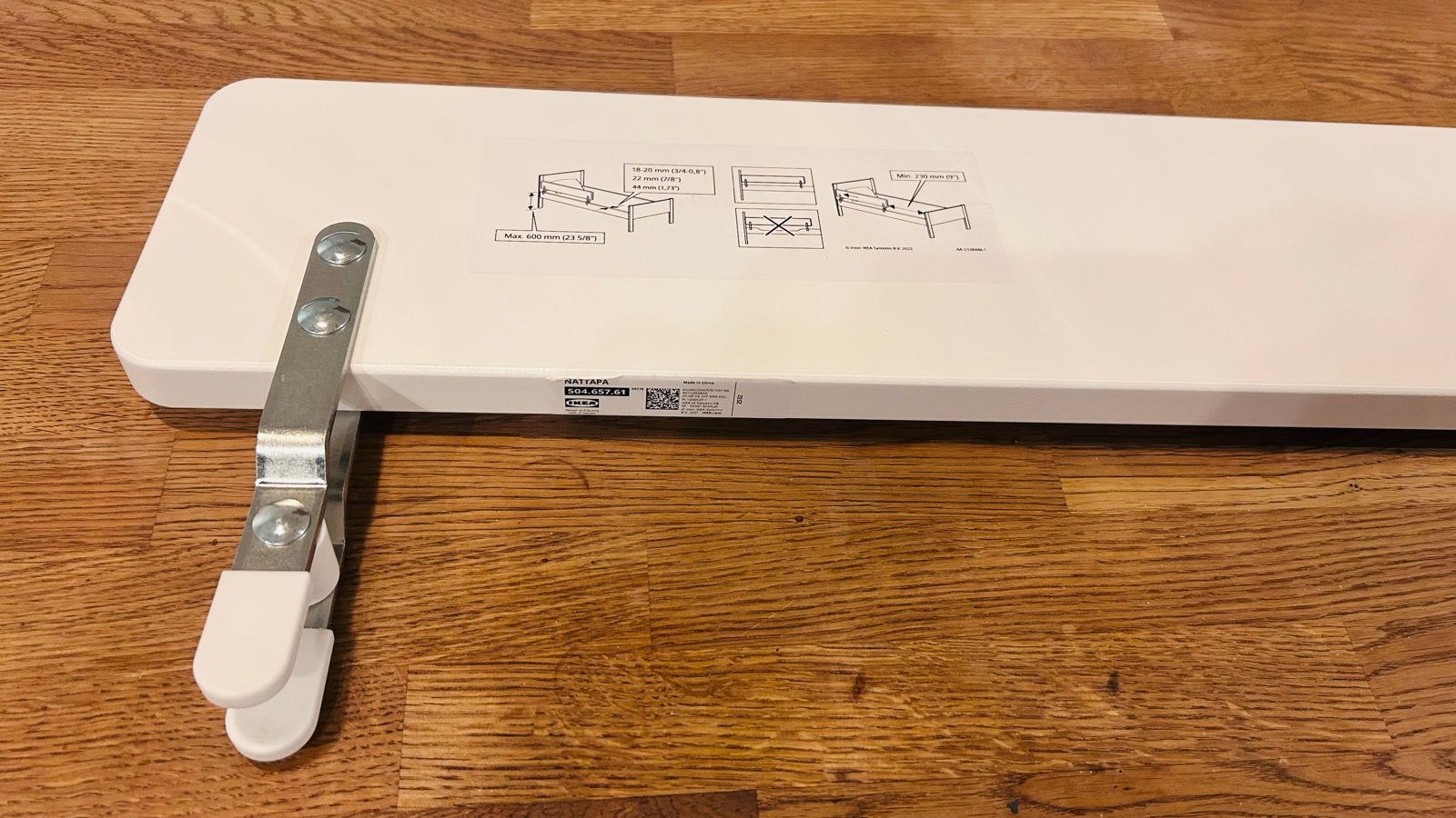 IKEA nattapa zijsteun voor bed, wit, Ophalen of Verzenden, Zo goed als nieuw, Minder dan 140 cm, Minder dan 70 cm