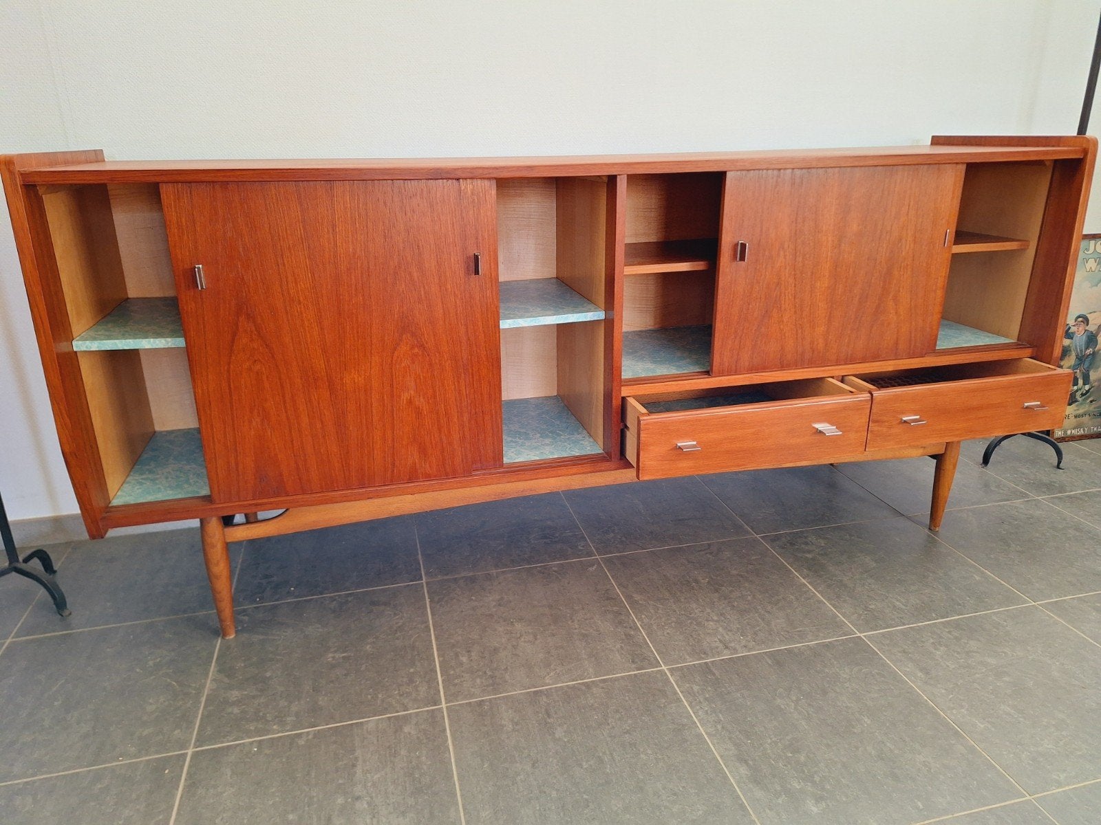 Vintage dressoir midcentury, Ophalen, Gebruikt, 25 tot 50 cm