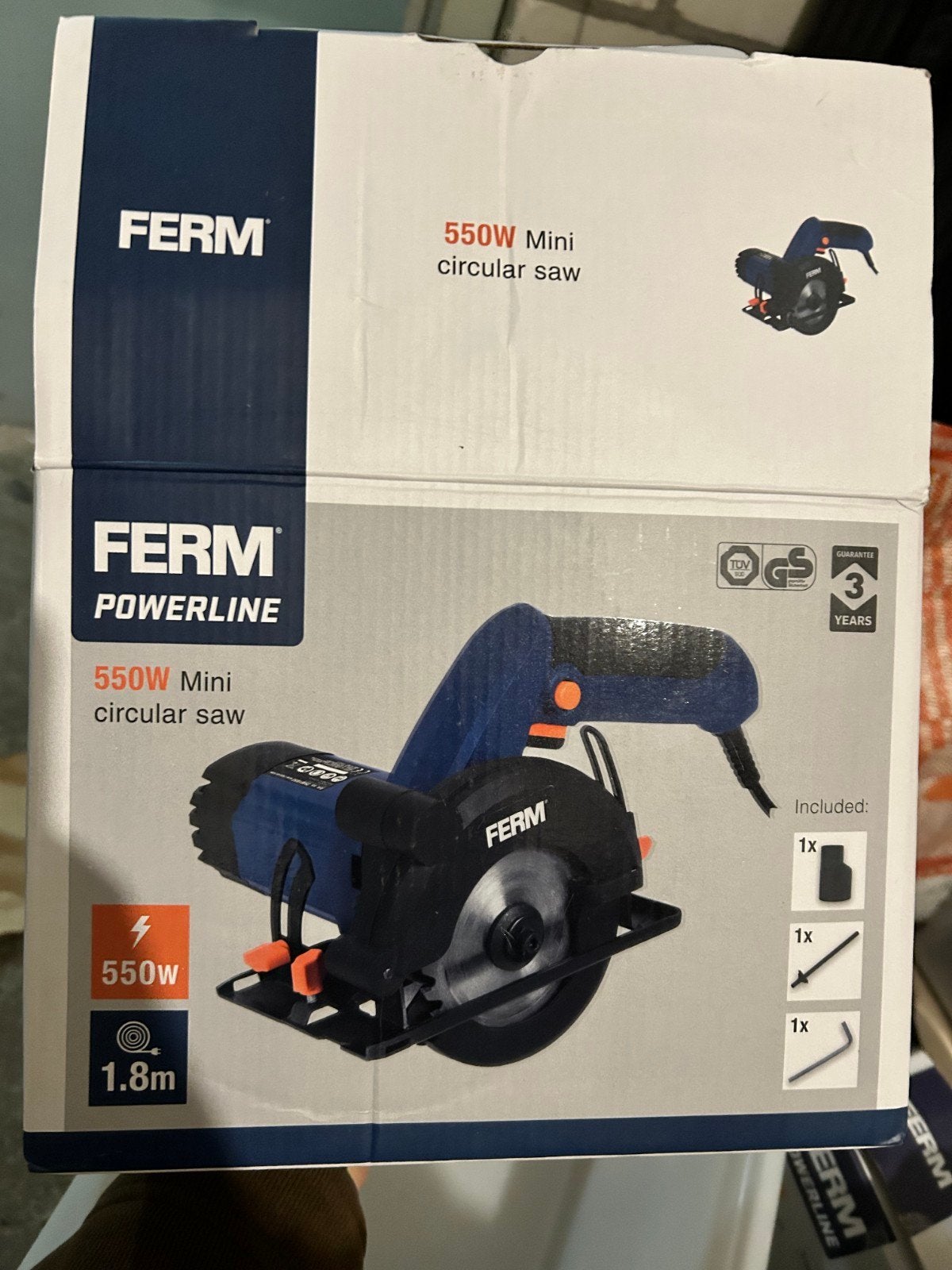 Ferm Powerline 550W Mini Cirkelzaag - Nieuw in doos, Minder dan 30 mm, Cirkelzaag, Nieuw, Ophalen of Verzenden