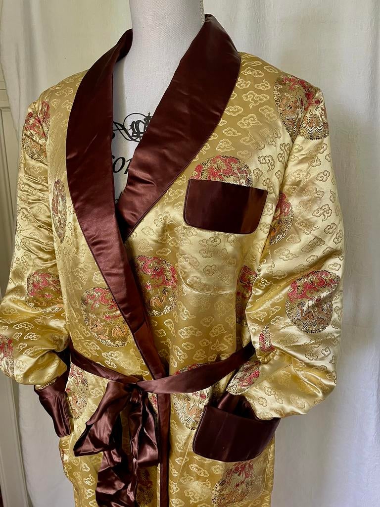Luxe kamerjas/ peignoir.chinees sarujn. Gevoerd, Kleding | Dames, Ophalen of Verzenden, Zo goed als nieuw