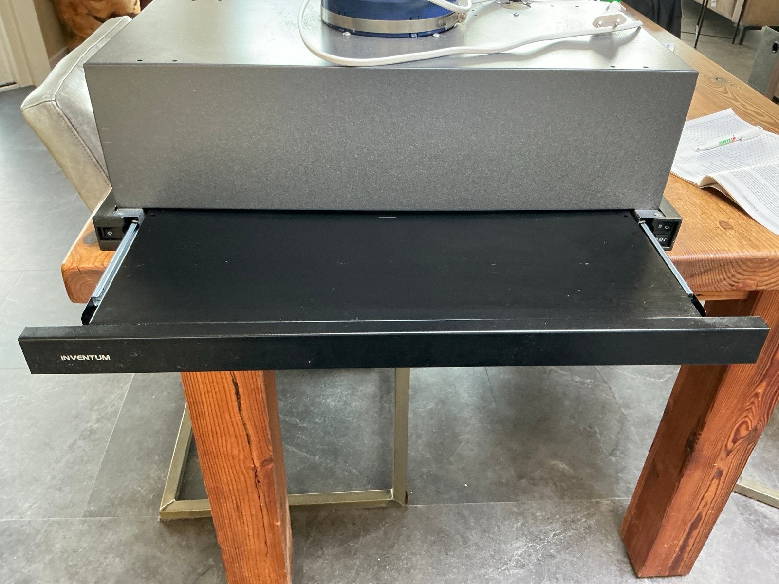 Inventum Inbouw Afzuigkap met Plasmafilter, Witgoed en Apparatuur, Gebruikt, Ophalen of Verzenden, Inbouw, Vlakschermkap