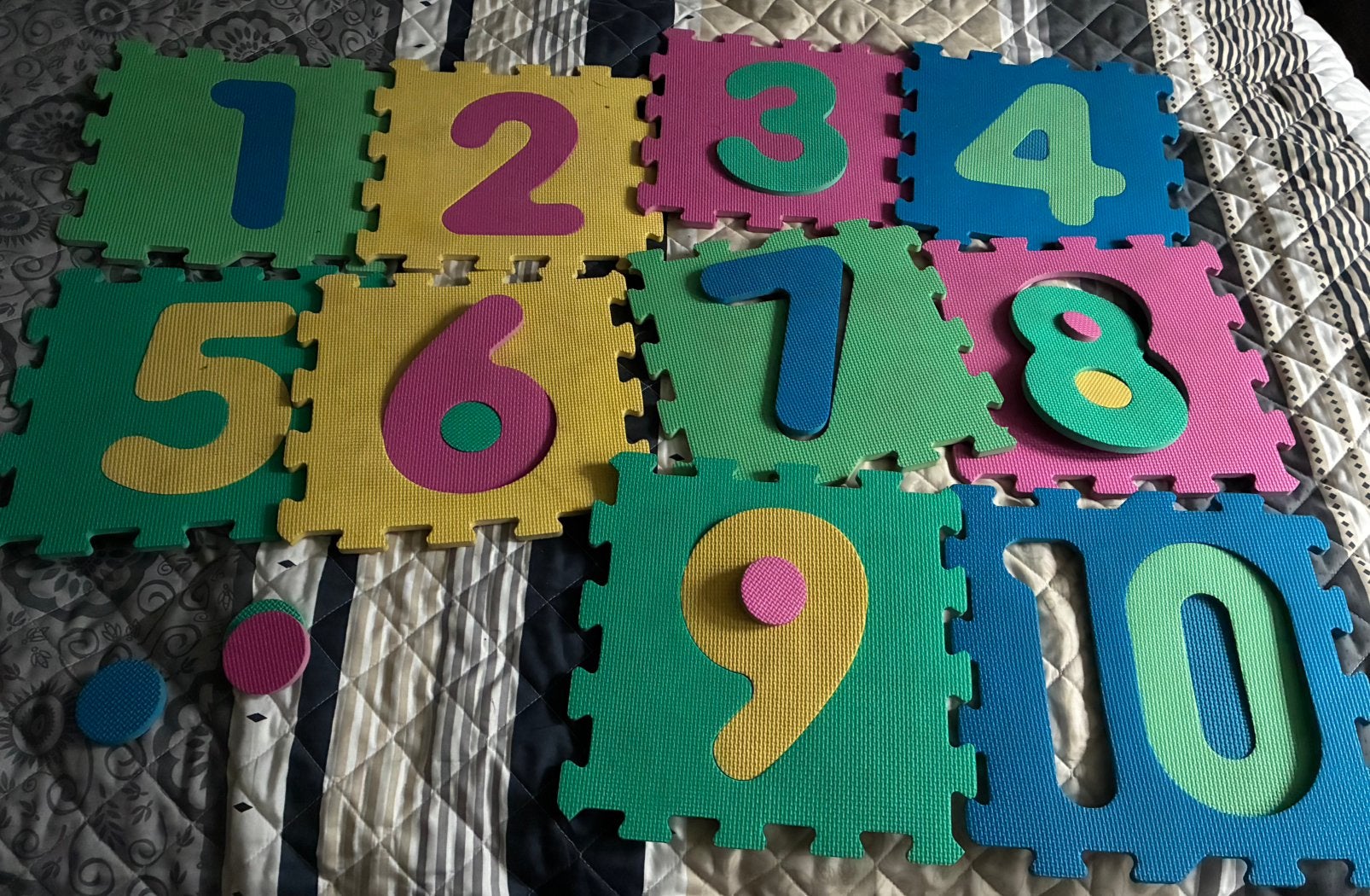 Hinkelspel /vloerpuzzel cijfers, Ophalen, Gebruikt