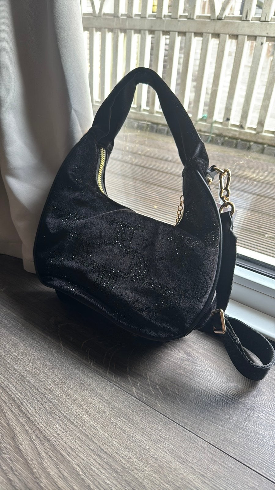Juicy couture tas met glitterlogo, Ophalen of Verzenden, Zo goed als nieuw
