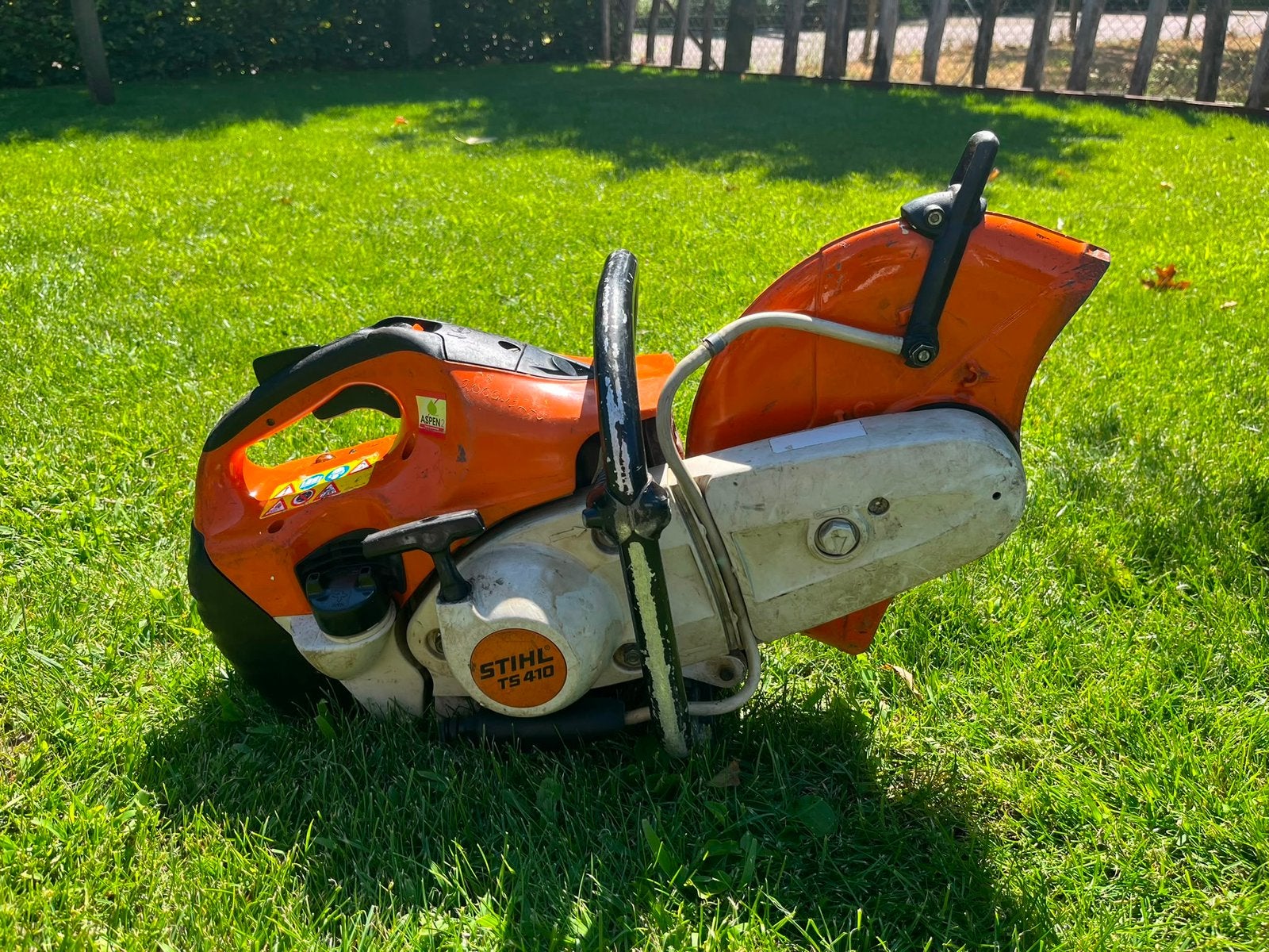 Bandenzaag Stihl TS410 haakse doorslijper, Ophalen, Gebruikt