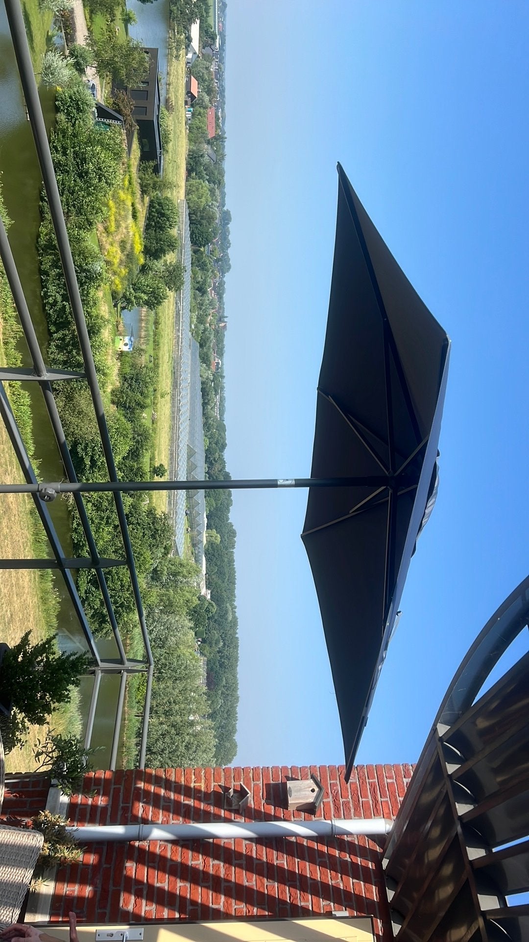 Parasol, Ophalen, Kantelbaar, Nieuw, 1 tot 2 meter