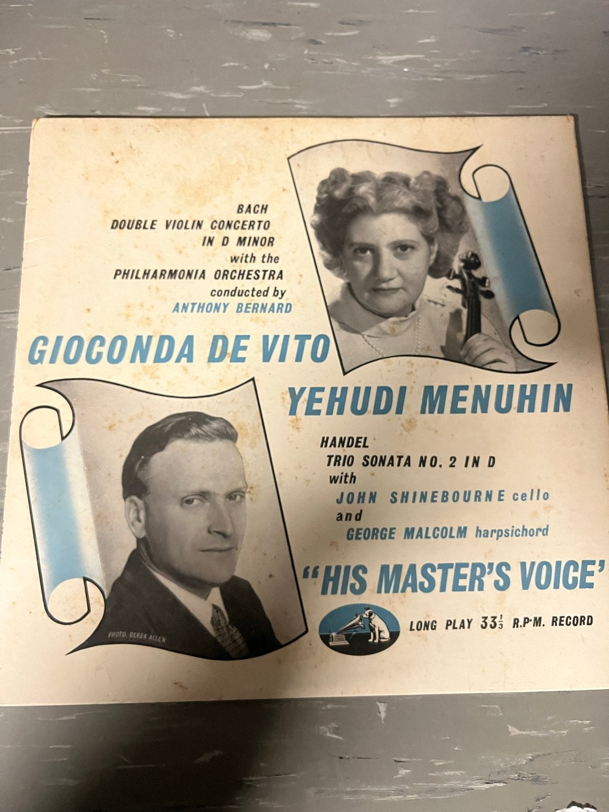 Bach, Handel - Dubbel Vioolconcert, Triosonate - LP, Cd's en Dvd's, Gebruikt, Soloconcert, Ophalen of Verzenden, Barok