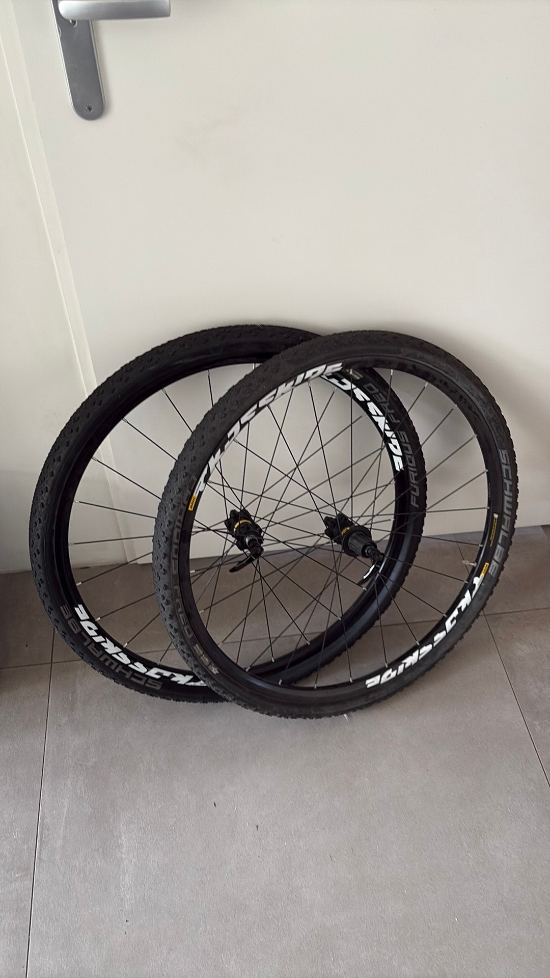 Mavic crossride mtb wielset 10 speed shimano, Ophalen of Verzenden, Zo goed als nieuw, Schijfrem, Overige merken