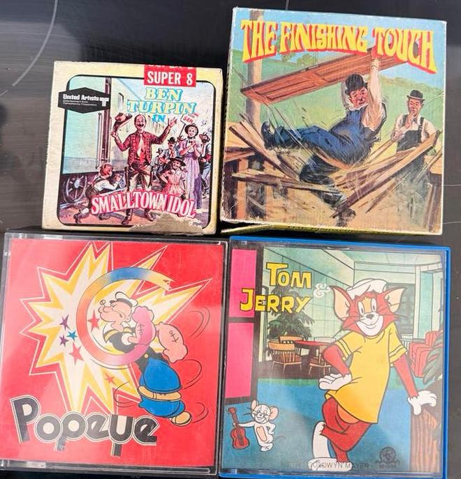 Diverse oude filmbanden 8mm films (Tom & Jerry, Popeye), Verzenden, 8mm film