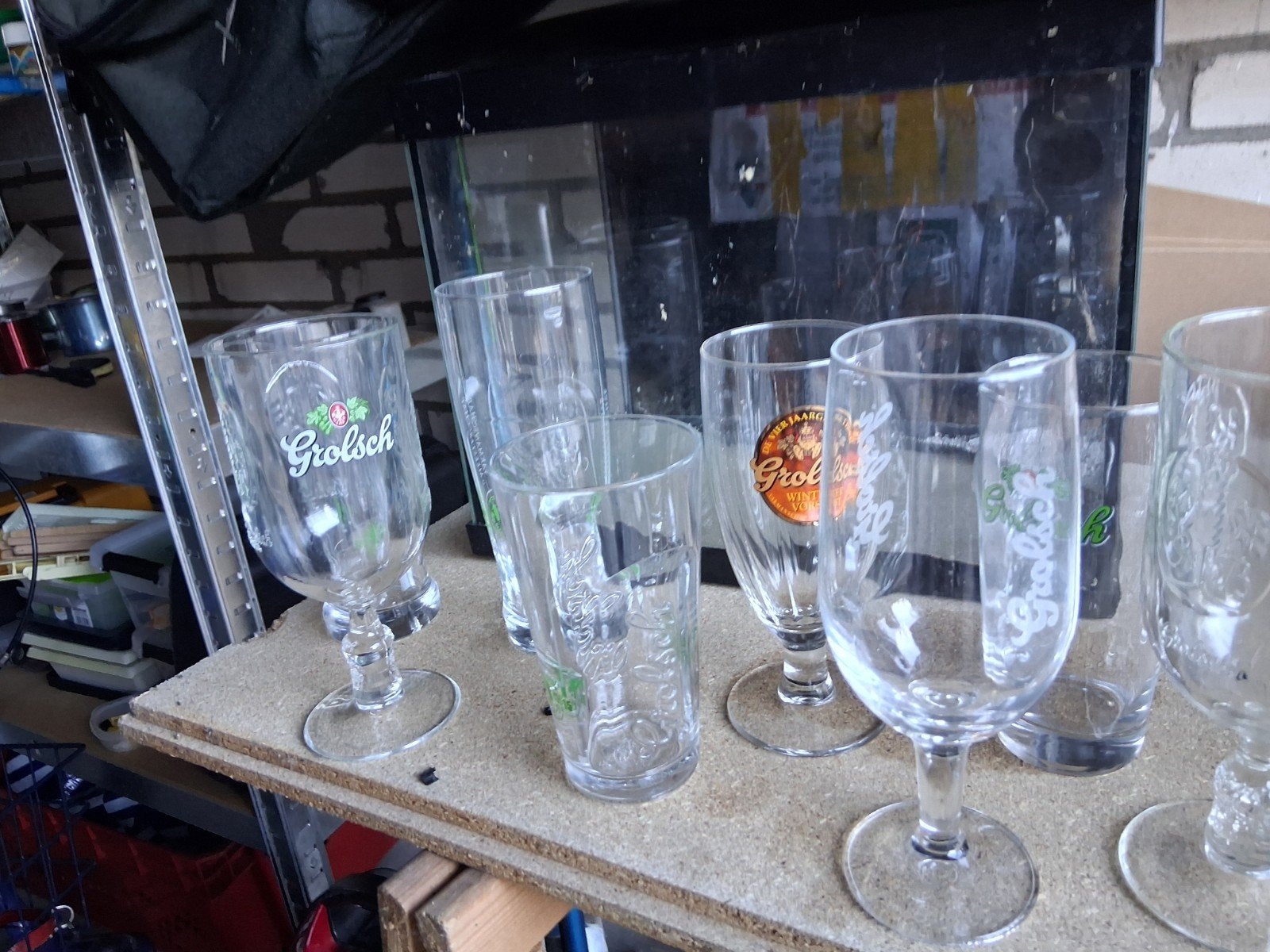 Grolsch glazen - 15 stuks, Ophalen, Meerkleurig, Overige merken, Glas