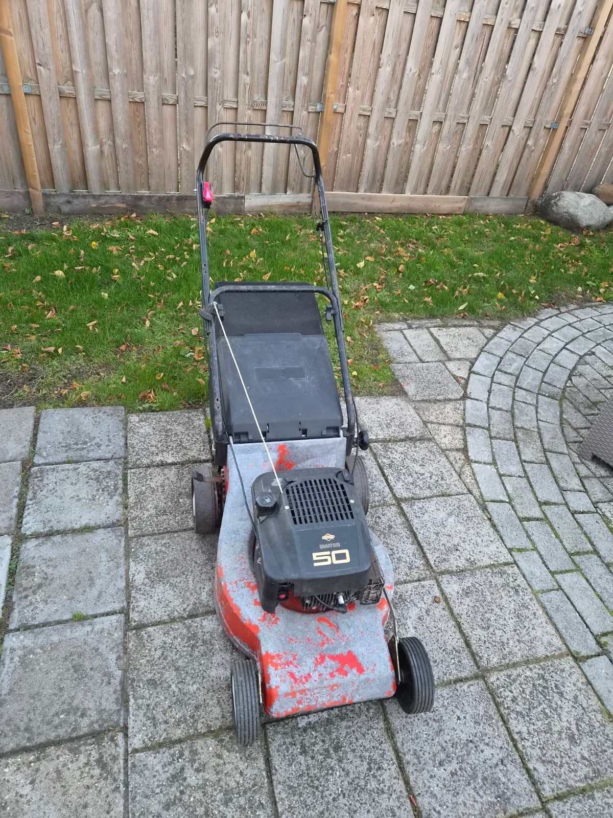 Grasmaaier B&S Quantum 50 opknapper, Tuin en Terras, Ophalen, Gebruikt, Opvangbak, Benzine-grasmaaier