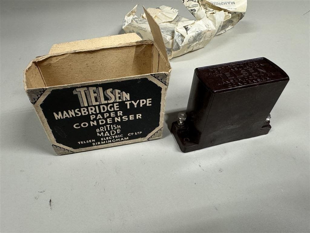 radio onderdelen - Telsen mainsbridge type paper candenser -, Ophalen of Verzenden, Zo goed als nieuw