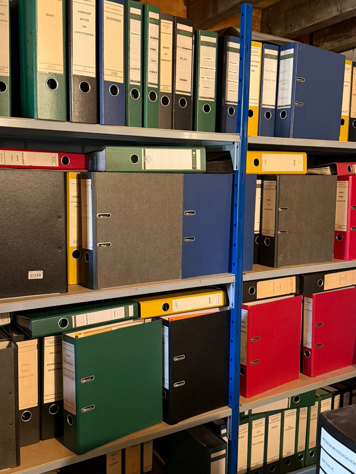 leitz mappen, Ophalen